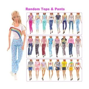 38 PCS Doll Clothes and Accessories 3 PCS Fashion Dresses_4