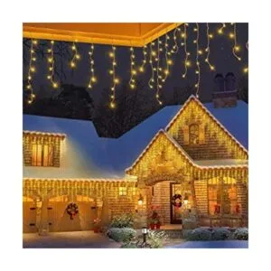 Qunlight Luces LED de carámbano de 300 L luces blancas