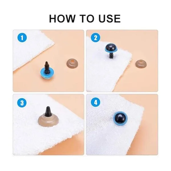 Meafeng 600 piezas de plástico colorido para ojos y