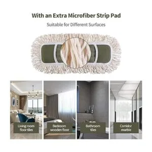 Eyliden Fregona de polvo con 2 almohadillas lavables_4
