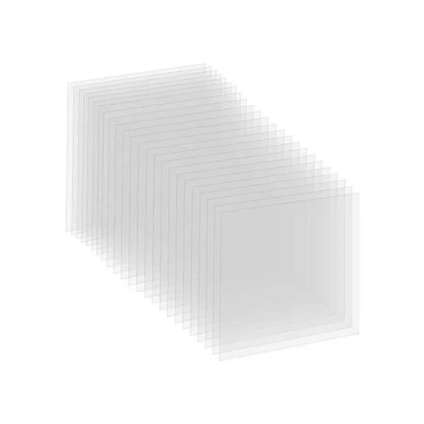 Paquete de 24 hojas de plantillas de Mylar transparentes