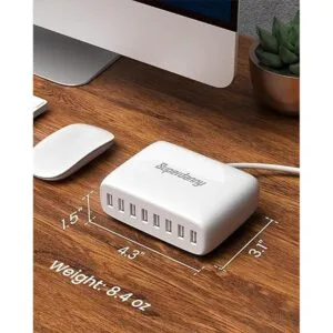 SUPERDANNY Estación de carga de escritorio de 8 puertos_5