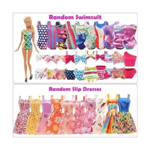 38 PCS Doll Clothes and Accessories 3 PCS Fashion Dresses_5