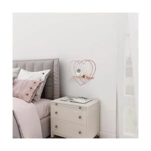 Afuly Estantes flotantes de oro rosa pequeño estante_3