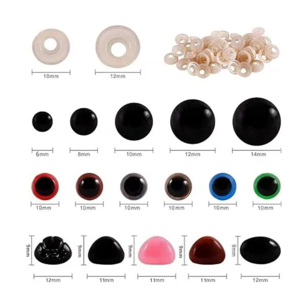 Meafeng 600 piezas de plástico colorido para ojos y