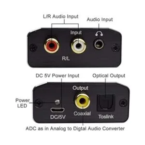 Convertidor de audio analógico a digital Hdiwousp RCA RL_2