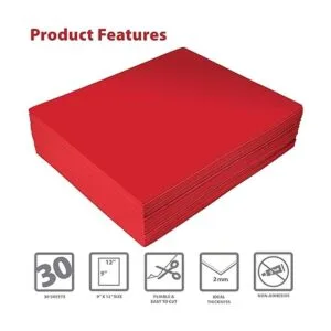 Better Office Products Hojas de espuma EVA rojas paquete