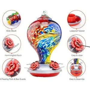 Muse Garden Comedero para colibríes para exteriores_5