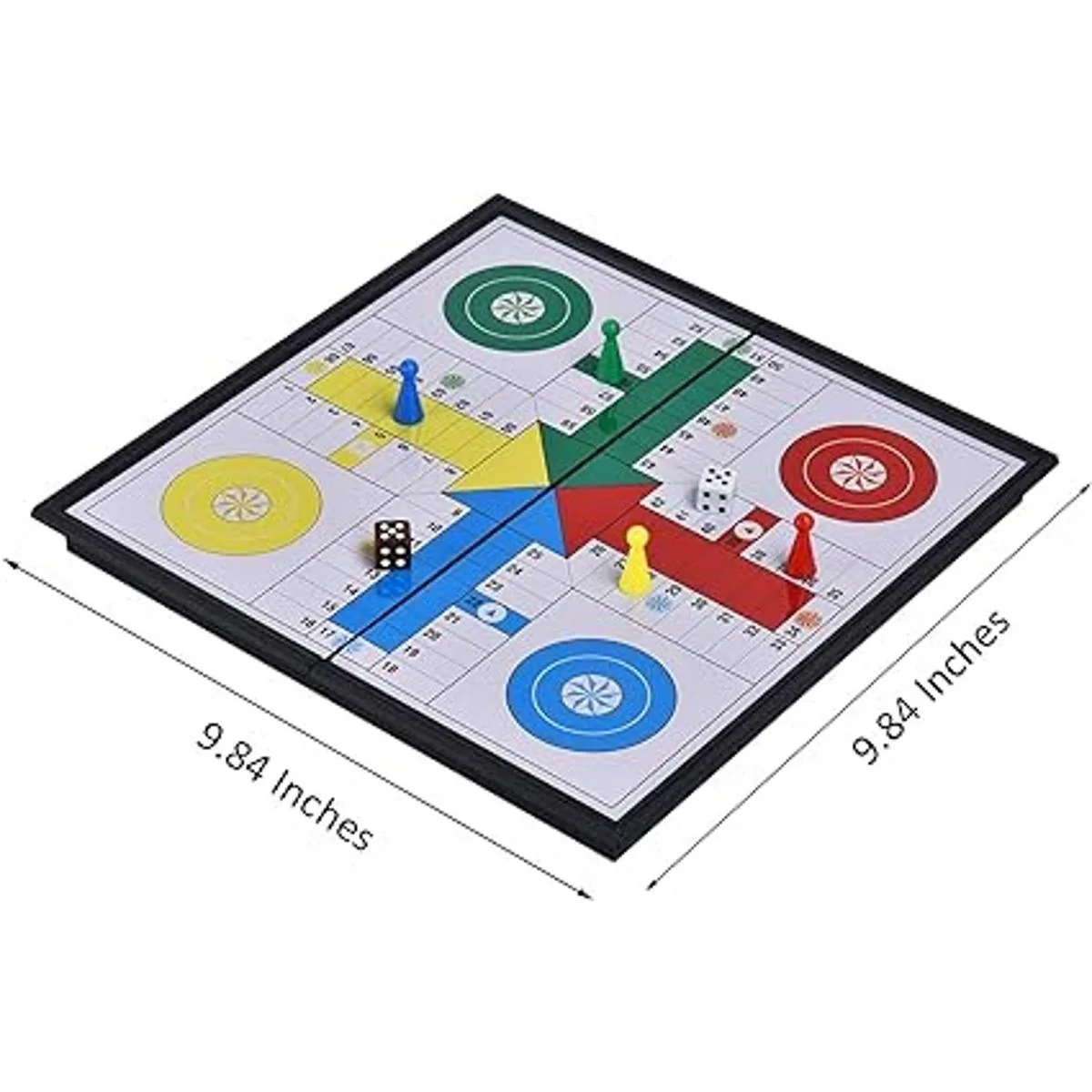 Quadpro Ludo Juego de mesa magnética con tablero plegable_2