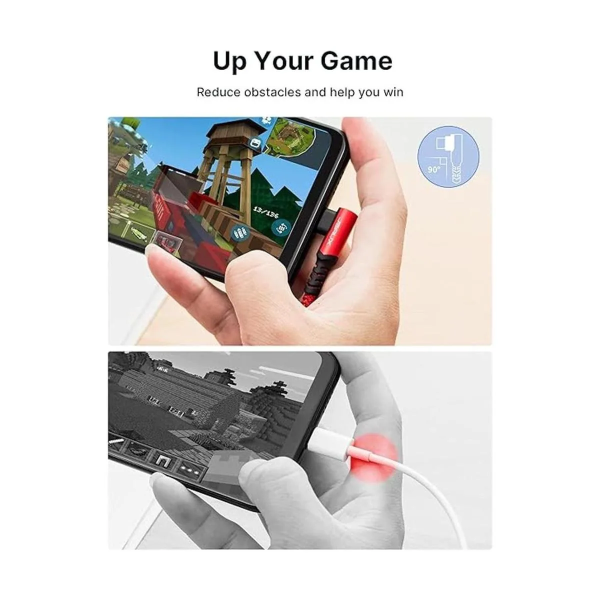 JSAUX Cable USB C Paquete de 2 cables de 6.6 pies_2