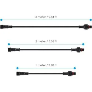 BTFLIGHTING Cable de extensión IP65 de 6.56 pies 6.6 ft_2