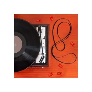 5 correas de tocadiscos con 5 agujas de grabador repuesto_5