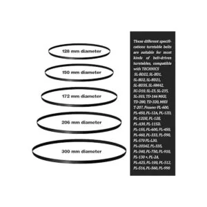 5 correas de tocadiscos con 5 agujas de grabador repuesto_2