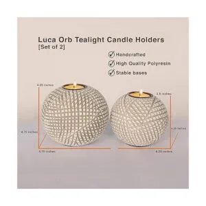 Luca Orb Portavelas 2 unidades caja de regalo centro