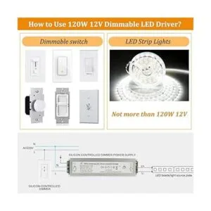 Controlador LED regulable de 12 V y 120 W funcionamiento_3