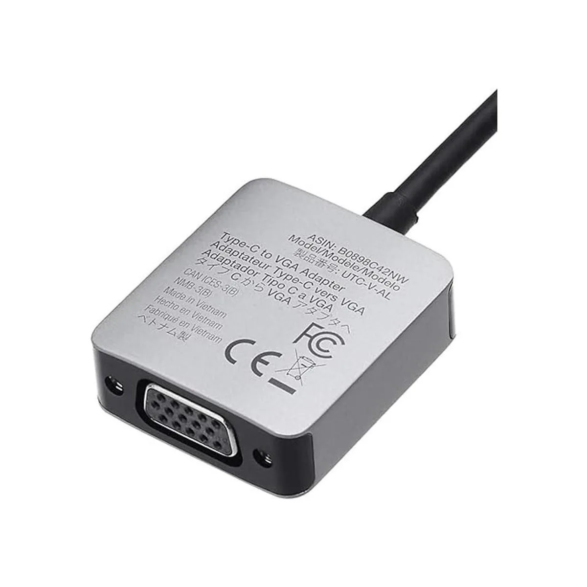 Adaptador USB 3.1 tipo C a VGA de aluminio_4