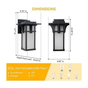 EERU Luces de porche para montaje en pared farol de pared_2