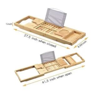 Bandeja de lujo para tina bandeja de bambú para bañera