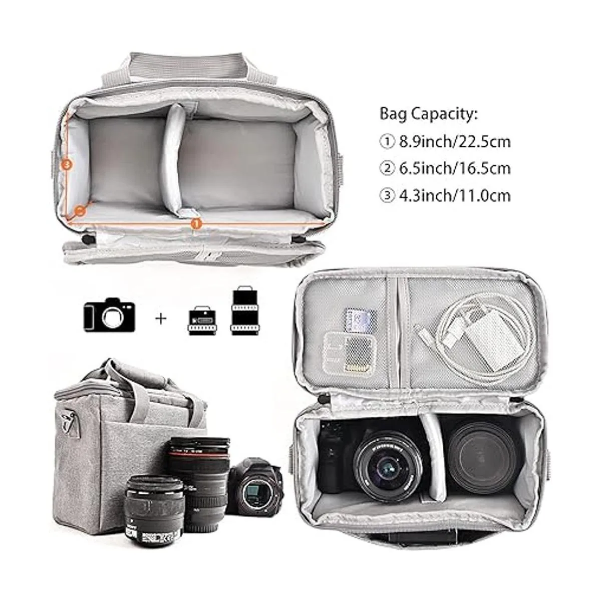 FOSOTO Funda para cámara con funda impermeable para lluvia