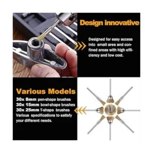 Rocaris Juego de 90 cepillos de alambre ruedas de_4