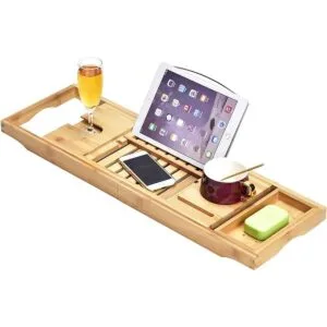 Bandeja de lujo para tina bandeja de bambú para bañera