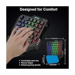 MFTEK Combinación de teclado y mouse para juegos con una