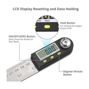 Neoteck Regla de transportador digital de acero