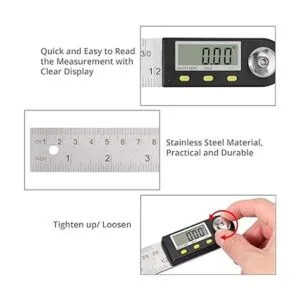 Neoteck Regla de transportador digital de acero