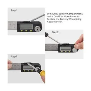 Neoteck Regla de transportador digital de acero