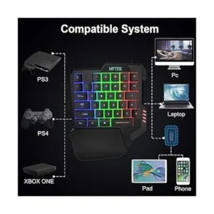 MFTEK Combinación de teclado y mouse para juegos con una