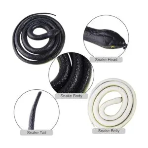 ONESING 22 serpientes de goma falsas de serpiente realista