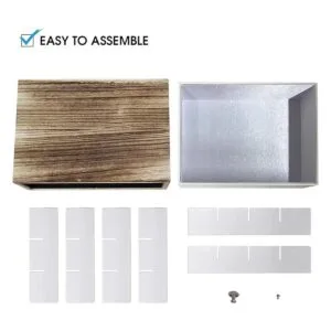 JACKCUBE DESIGN Caja de almacenamiento de té de madera