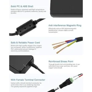 ALITOVE 24V Power Supply 4A 96W ACDC Adapter 100240V AC_5