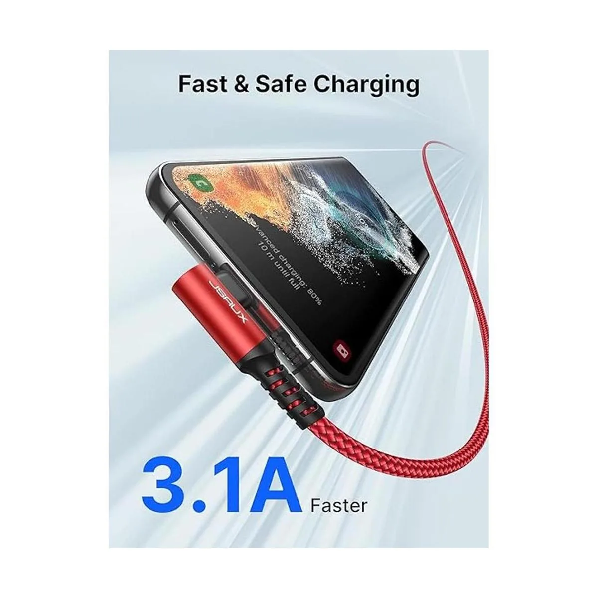 JSAUX Cable USB C Paquete de 2 cables de 6.6 pies_5