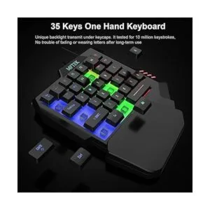 MFTEK Combinación de teclado y mouse para juegos con una