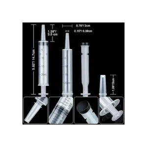 Jeringa de medición líquida de plástico con medida 0.7 fl