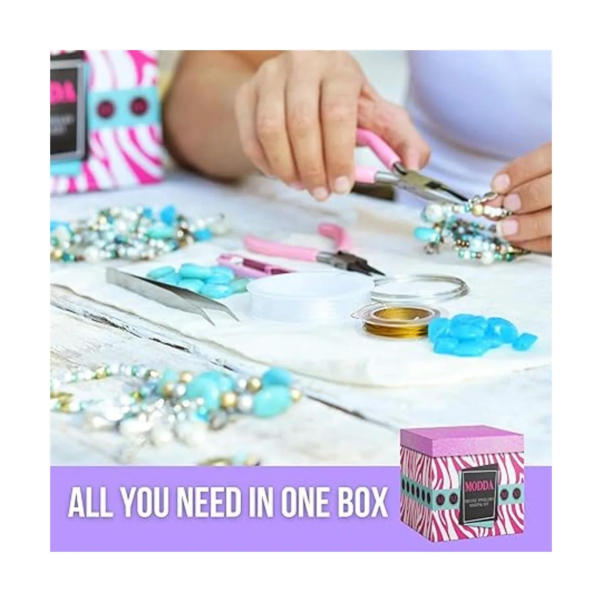 MODDA Kit de fabricación de joyas de lujo con curso de_6