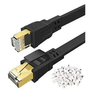 Cable Ethernet Cat 8 de 100 pies cable de red plano de_1
