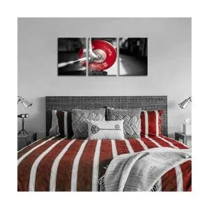 3 piezas de lienzo negro y rojo para levantamiento de_3