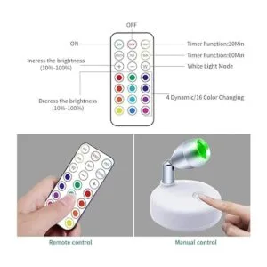 Foco inalámbrico funciona con pilas con control remoto_3