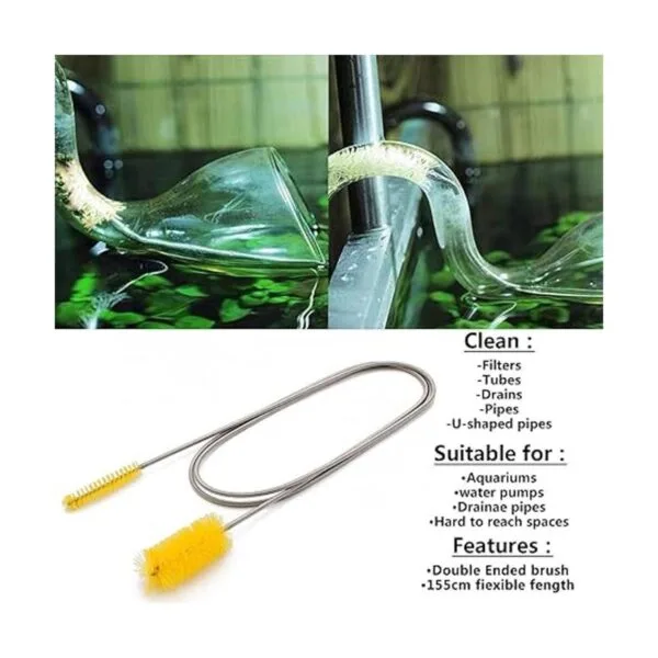 Cepillo de drenaje flexible limpiador de nailon tubo de_5