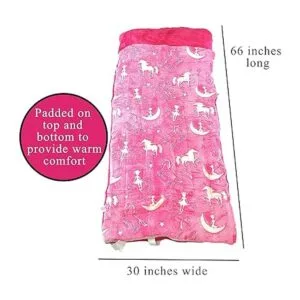 Kids Sleeping Bag Glow in The Dark Slumber Bag for Girls_3