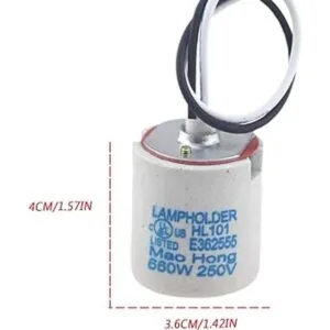 Rextin 10 soportes de bombilla estándar de cerámica para_2