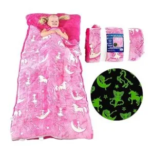 Kids Sleeping Bag Glow in The Dark Slumber Bag for Girls_6