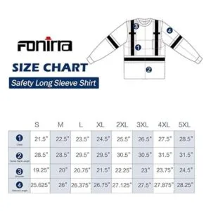 FONIRRA Camiseta de seguridad de manga larga reflectante