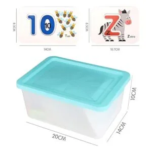 Juego de 73 tarjetas de memoria con números y alfabetos