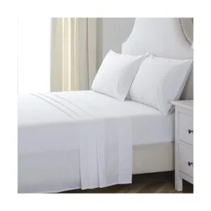 ELINEN Juego de sábanas de percal tamaño King mezcla de_2