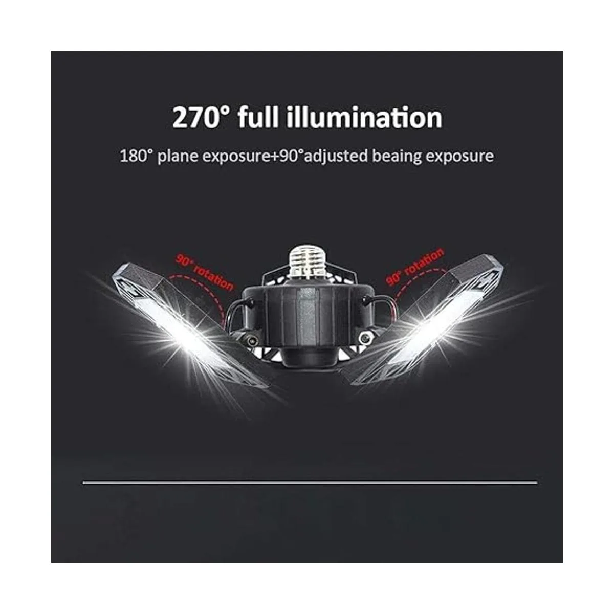 LED Garage Lights 6000 Lumen 6500K Daylight 60W Three_4