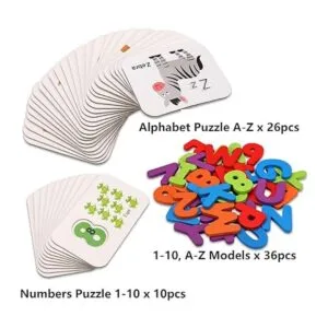 Juego de 73 tarjetas de memoria con números y alfabetos