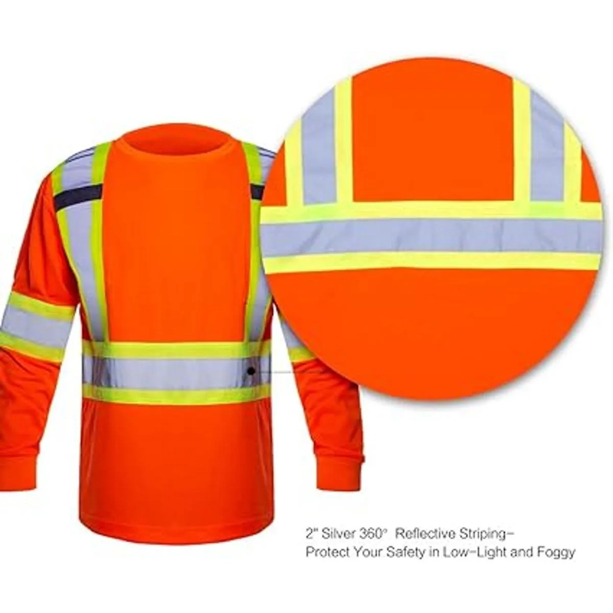 FONIRRA Camiseta de seguridad de manga larga reflectante